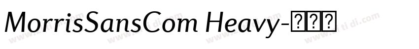 MorrisSansCom Heavy字体转换